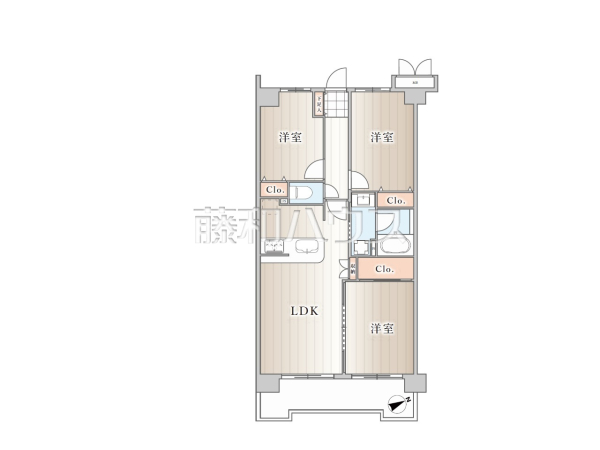 間取図　【クリオ朝霞壱番館】