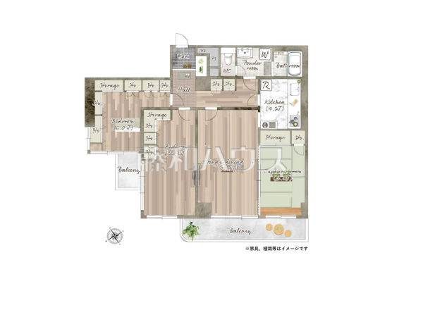 間取図　【フジタ八王子マンション】