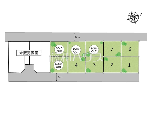全体区画図　【立川市西砂町６丁目】