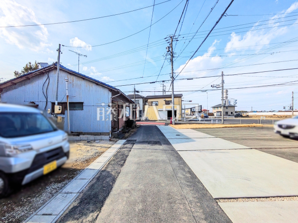 接道状況および現場風景　【岩倉市鈴井町中島】