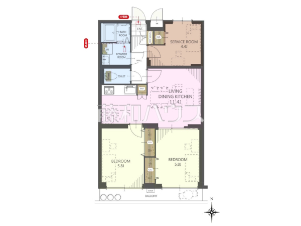 間取図　【ロイヤルステージ小平】