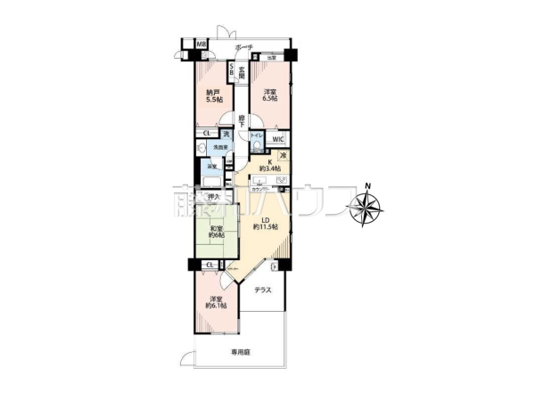 間取図　【コスモステージひばりヶ丘アミュージア】対面式のカウンターキッチンは、いつでもご家族を感じられる空間作りの重要ポイントになりそうです　