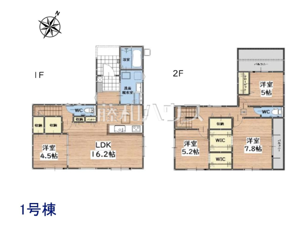 1号棟　間取図　【福岡市南区弥永２丁目】