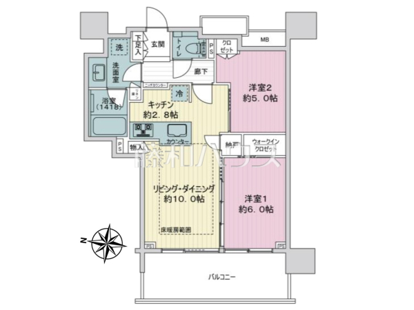 間取図　【シティータワー所沢クラッシィ】