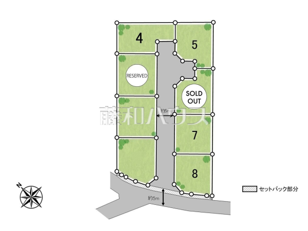 全体区画図　【武蔵村山市残堀１丁目】