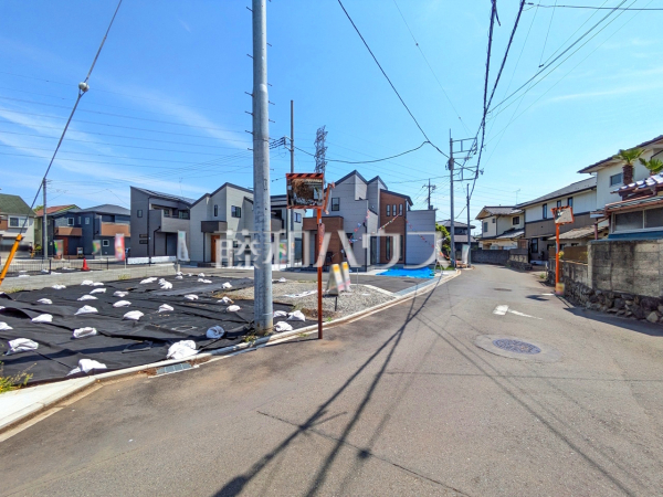 接道状況および現場風景　【武蔵村山市残堀１丁目】