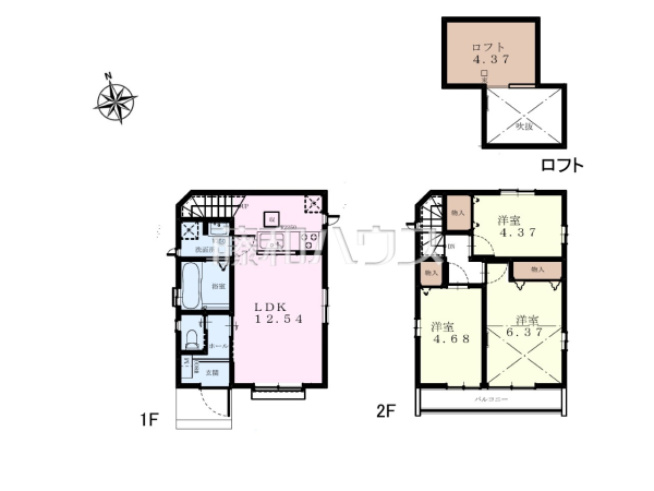 間取図　【小平市鈴木町１丁目】 見学はしたいけど、なかなか時間が取れない・・・そんな方に出勤前や仕事終わりにマイホームを見学できるサポートをいたします。 