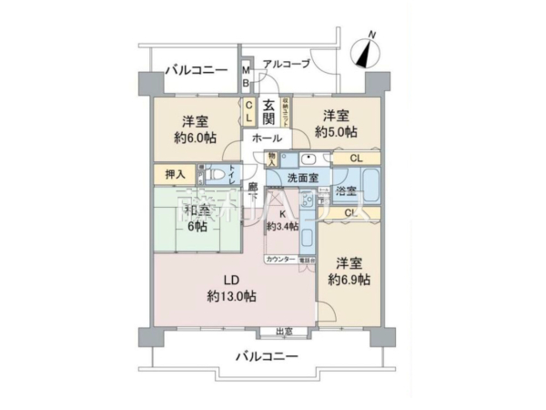 間取図　【サンハウス春日井駅】