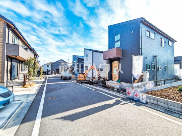 接道状況および現場風景　【武蔵村山市神明１丁目】