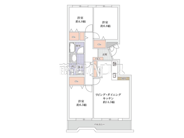 間取図　【西原グリーンハイツ1号棟】
