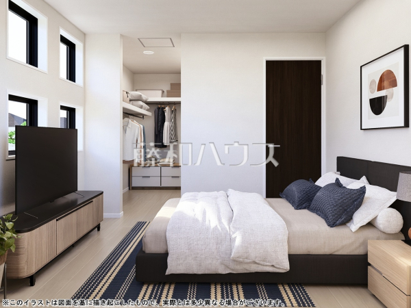 3号棟　完成予想図（内観）　【清瀬市竹丘３丁目】
 見学はしたいけど、なかなか時間が取れない…そんな方に出勤前や仕事終わりにマイホームを見学できるサポートをいたします。　