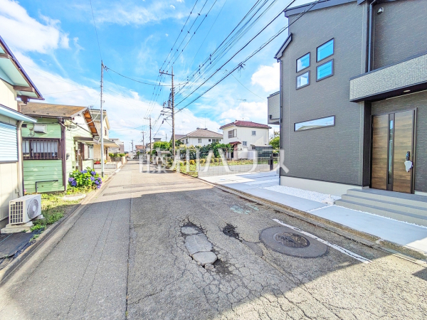 接道状況および現場風景　【昭島市上川原町３丁目】