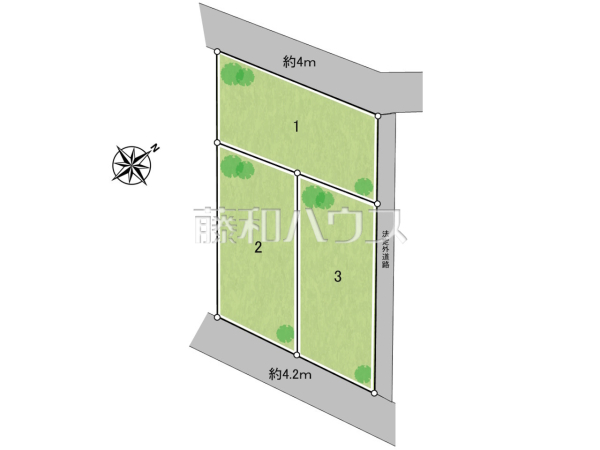 全体区画図　【八王子市長房町】