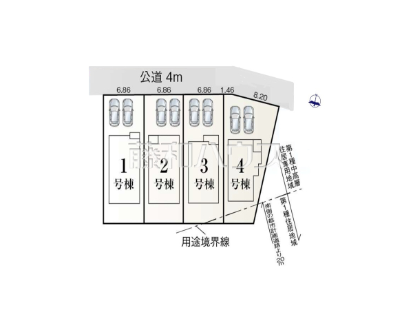全体区画図　【春日井市熊野町】