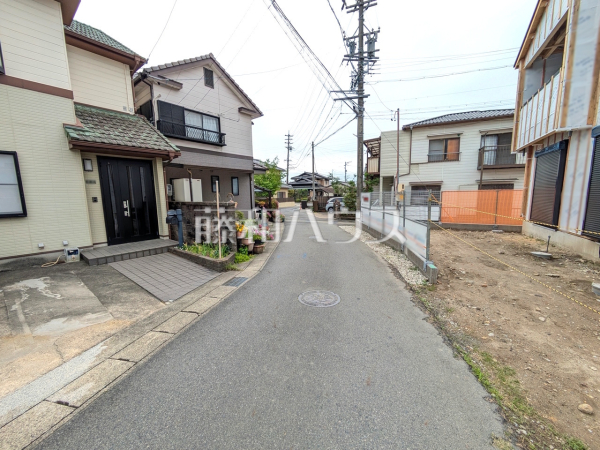 接道状況および現場風景　【小牧市大字二重堀】