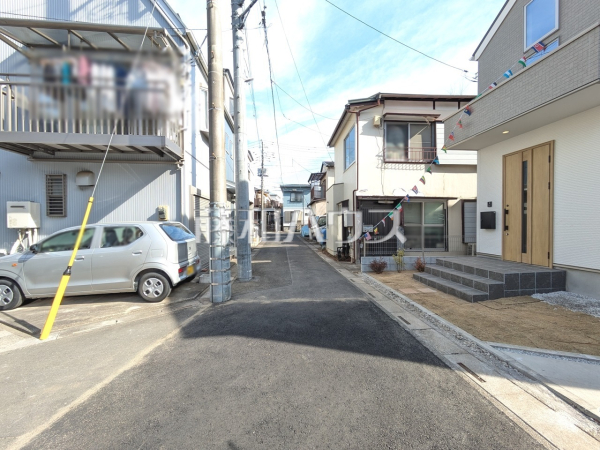 接道状況および現場風景　【富士見市上沢３丁目】