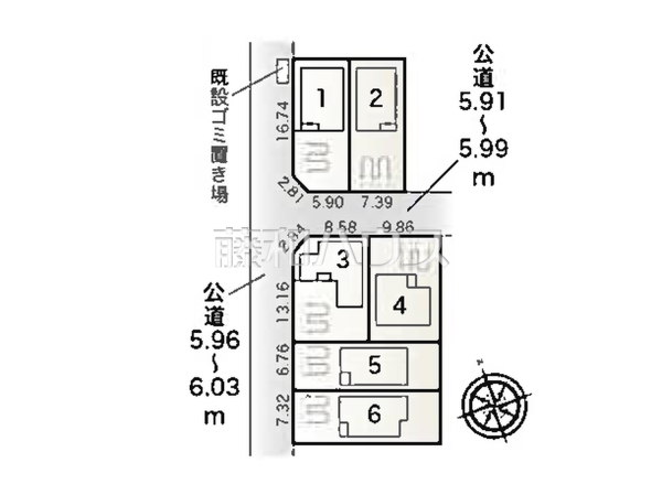 全体区画図　【岩倉市大山寺町神田】