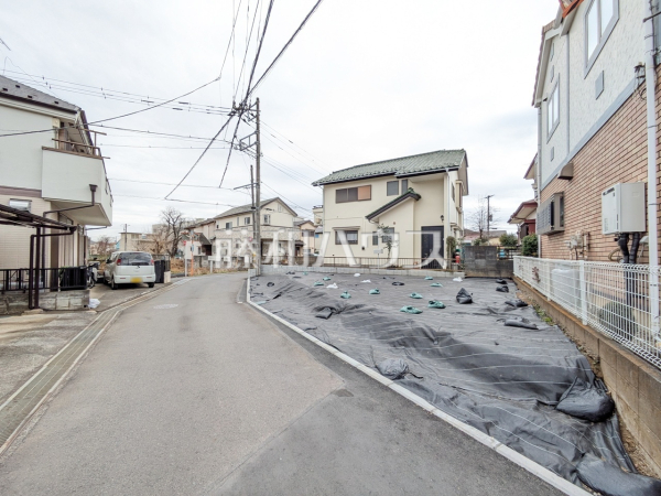 接道状況および現場風景　【武蔵村山市神明４丁目】