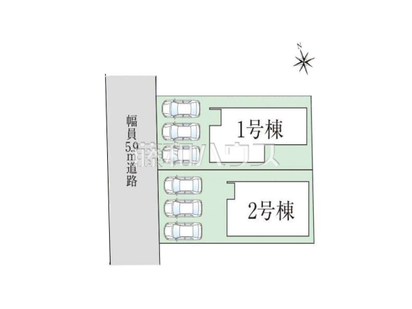 全体区画図　【北名古屋市鍜治ケ一色村内西】