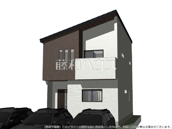 2号棟　完成予想図（外観）　【北名古屋市鍜治ケ一色村内西】