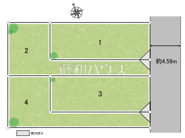 全体区画図　【北名古屋市六ツ師宮西】