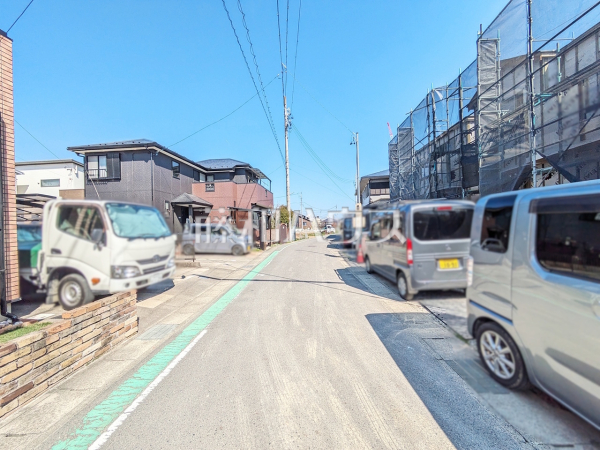 接道状況および現場風景　【小牧市大字東田中】