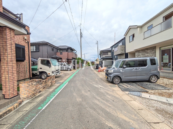 接道状況および現場風景　【小牧市大字東田中】