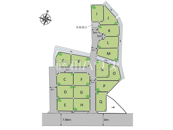 全体区画図　【国立市谷保７丁目】