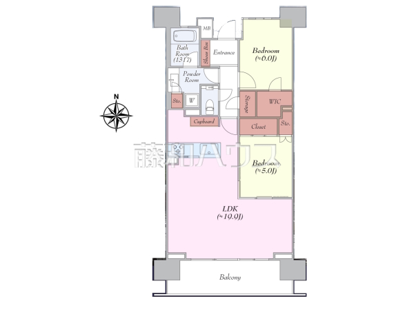 間取図　【プラウドタワー府中寿町】