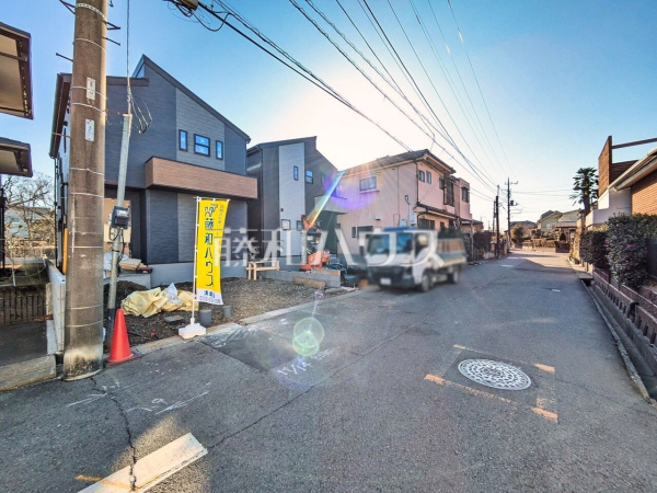 接道状況および現場風景　【所沢市大字下安松】