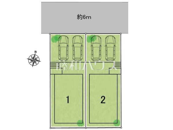■全体区画図■　【八王子市鹿島】
建物のプレゼンをさせていただきますので、実際の完成イメージを思い描いていただくことができます。お気軽にお問合せ下さい。