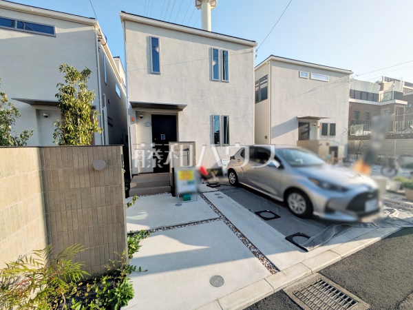 B号棟　接道状況および現場風景　【調布市入間町１丁目】