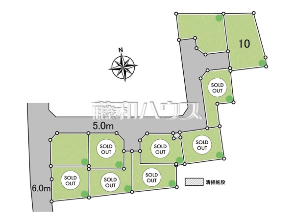 全体区画図　【清瀬市野塩４丁目】