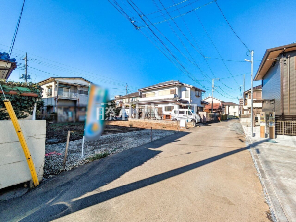 接道状況および現場風景　【所沢市金山町】