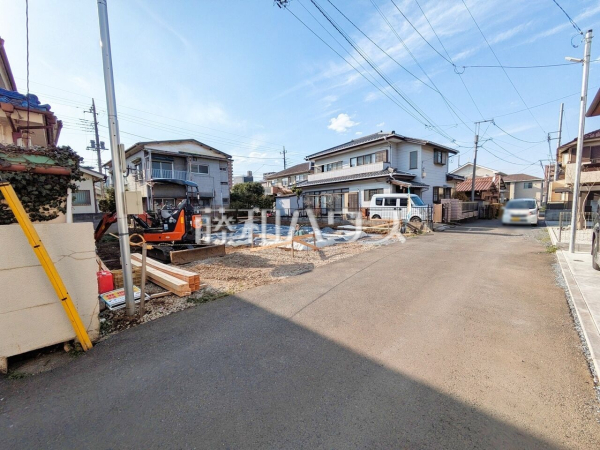 接道状況および現場風景　【所沢市金山町】
