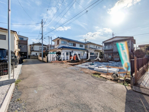 接道状況および現場風景　【所沢市金山町】