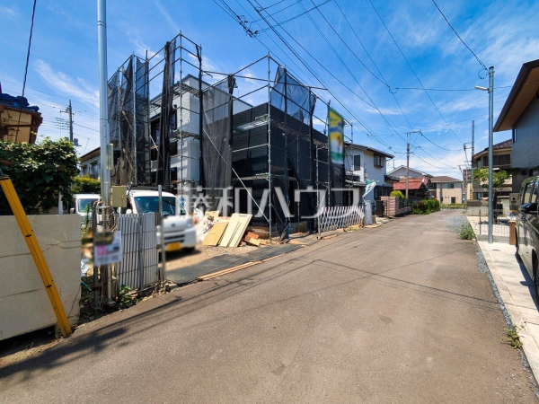接道状況および現場風景　【所沢市金山町】