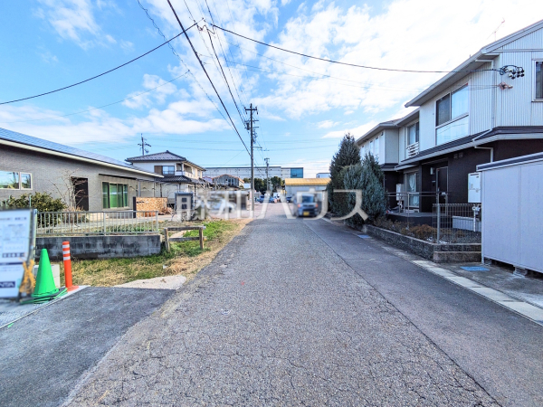 接道状況および現場風景　【北名古屋市沖村佐渡】
