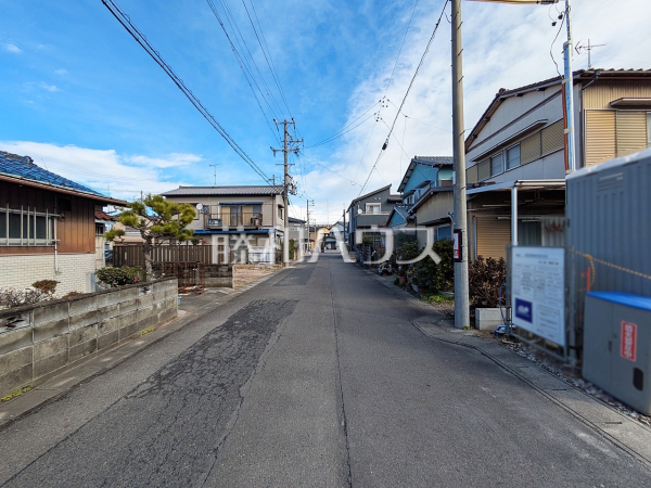 接道状況および現場風景　【岩倉市鈴井町中島】