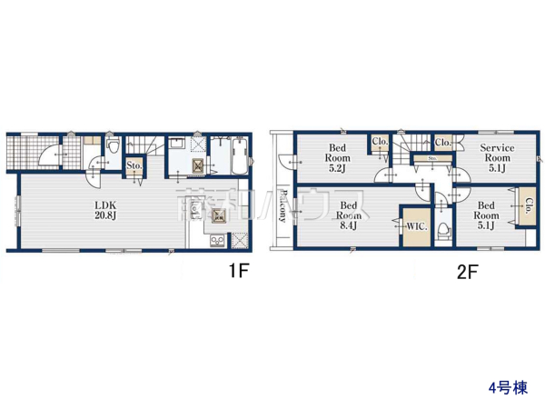 4号棟　間取図　【名古屋市守山区大屋敷】