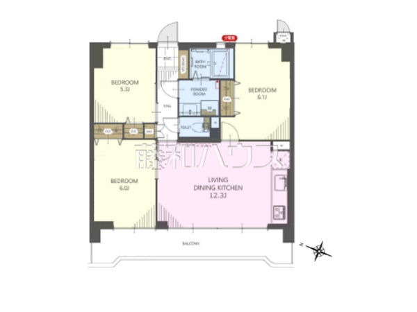 間取図　【三愛シティライフ野間レイクビュー】