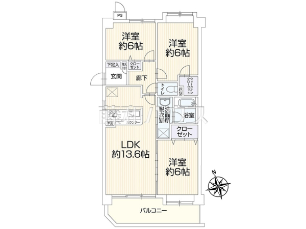 間取図　【ライオンズマンション小手指第２】