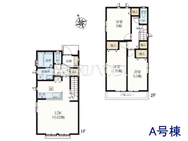 A号棟　間取図　【調布市深大寺南町５丁目】