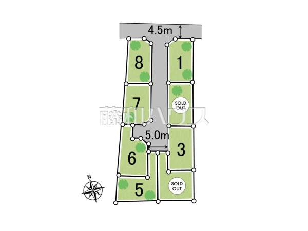 全体区画図　【八王子市上壱分方町】