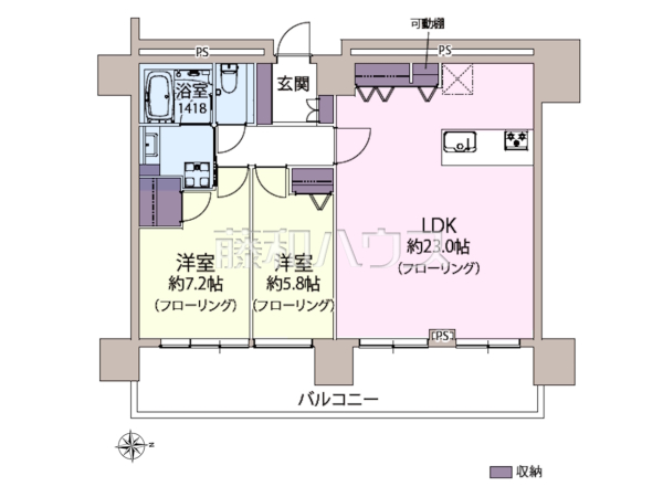 間取図　【リベーラガーデンI棟（マリナタワー）】