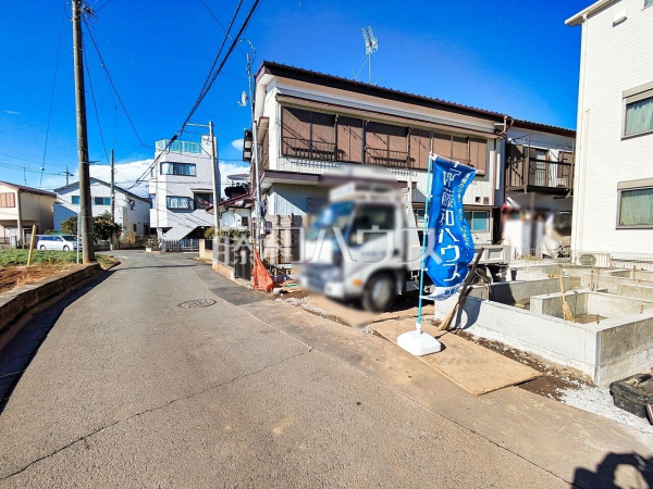 接道状況および現場風景　【朝霞市宮戸２丁目】