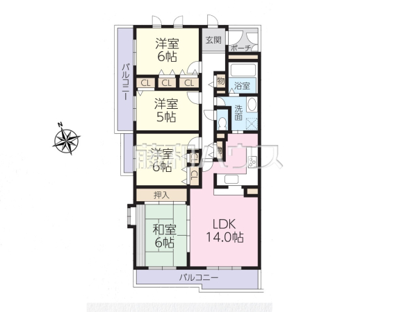 間取図　【シャレール新座】