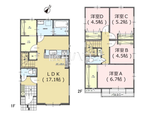 間取図　【糟屋郡志免町志免２丁目】