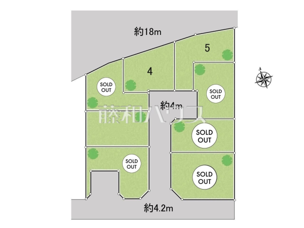 全体区画図　【朝霞市膝折町３丁目】