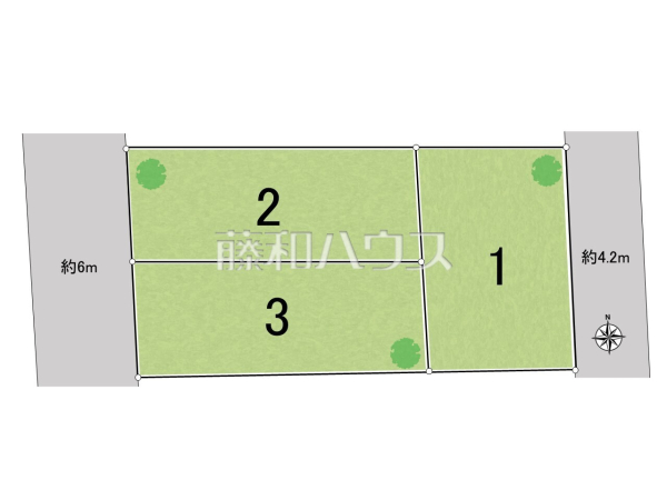 全体区画図　【小平市学園東町】見学はしたいけど、なかなか時間が取れない・・・そんな方に出勤前や仕事終わりにマイホームを見学できるサポートをいたします。
